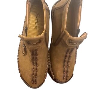 Men's Brown Leather Slip-On Loafers